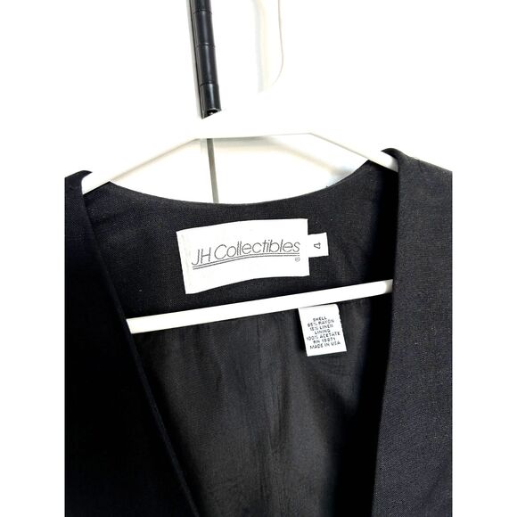 JH Collectibles One Button Linen Blend Woman's Blazer Business Jacket Size 4 - Picture 5 of 5